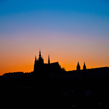 Prague Castle At Night