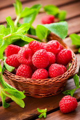 Poster - Fresh raspberries