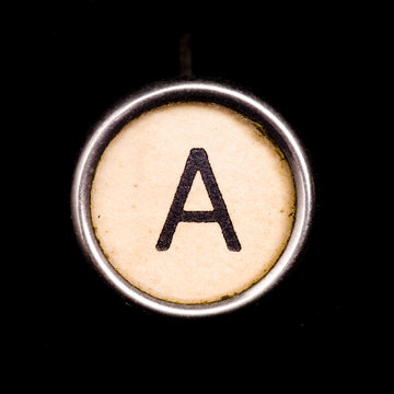 Typewriter letter A