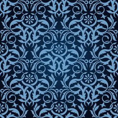  Blue seamless wallpaper pattern