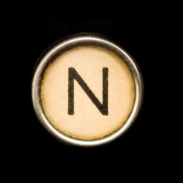 Typewriter letter N