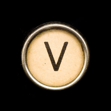 Typewriter letter V