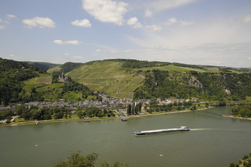 Canvas Print - Rhein bei Bacharach