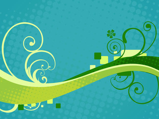 Wall Mural - abstract wave background