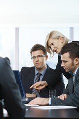 Canvas Print - Business people at meeting