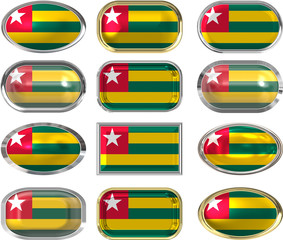 twelve buttons of the Flag of Togo