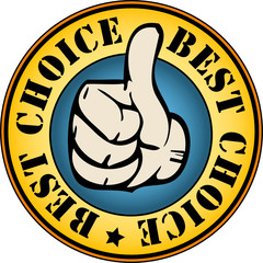 Best choice label, vector illustration