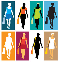 Wall Mural - Girl shopping