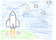 Space mission - child drawing