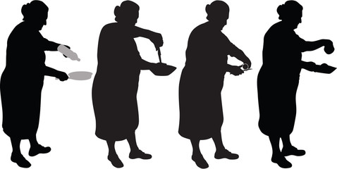 food silhouette vector