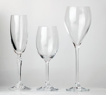 Three Glasses Of Wine Isolated..