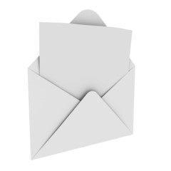 Envelope with blank letter