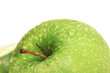 canvas print picture - grüner Apfel - Wassertropfen