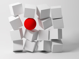 Poster - Cubes. Abstract background