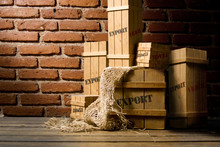 Wooden Crates Packed For Export