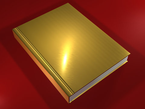Goldenes Buch als Textfeld - 3D