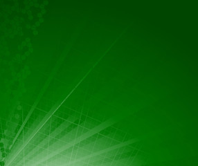 Wall Mural - Green abstract ray background