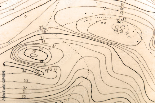 Fototapeta na szkło Topographical map