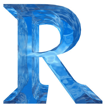 High resolution water font isolated on white