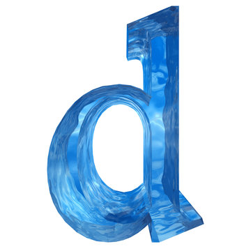 High resolution water font isolated on white