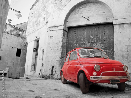 Plakat na zamówienie Red Classic Car.