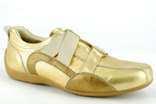 Woman Gold Sneaker Shoe