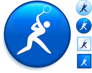 Poster - Tennis Icon on Internet Button