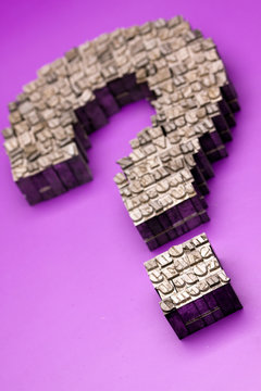 Question mark closeup