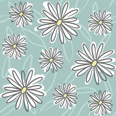 Sticker - Floral Seamless Pattern