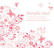 Beautiful Floral Pink Card