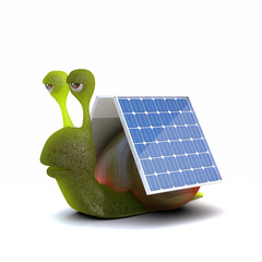 Solar powered snail