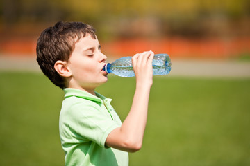 Child drinking water