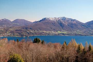 panorami view on maggiore lake