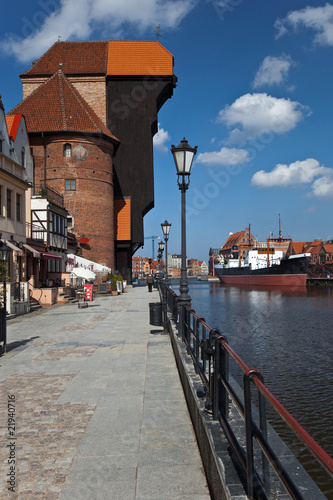 Naklejka na kafelki Crane in Gdansk