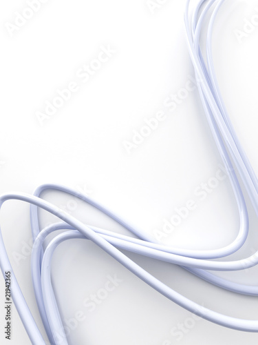 bright fibre-optical cables on a white background