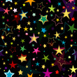 Black seamless pattern with stars (vector)