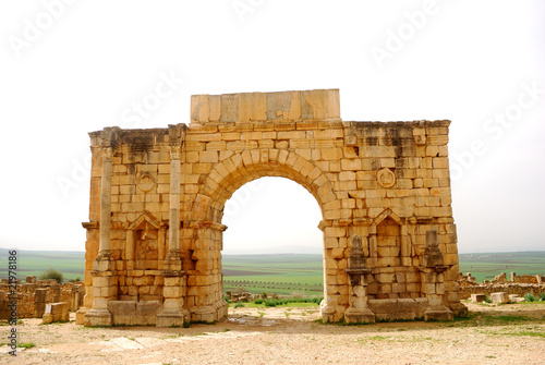 Fotografía Triumphal arch, Volubilis, Morocco