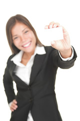 Wall Mural - Business card woman asian