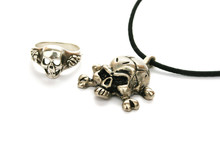 Skull Necklace And Ring