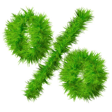 High resolution conceptual grass symbol isolated on white