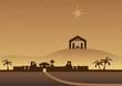 Bethlehem christmas background. Vector.