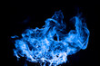 blue fire on black background