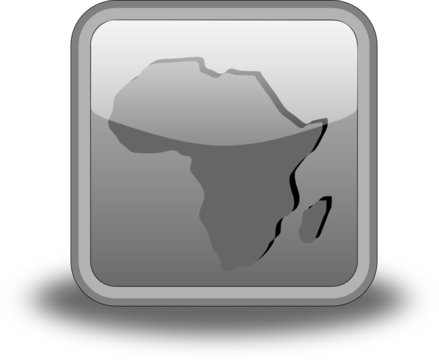 Grey Africa Square Button