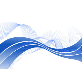 Canvas Print - Flowing blue wave on a background