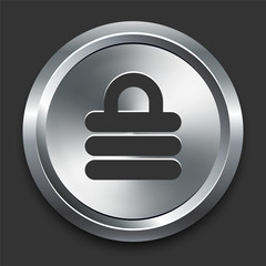 Wall Mural - Lock Icon on Metal Internet Button