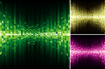 Leinwandbilder - Set of Abstract digital background.