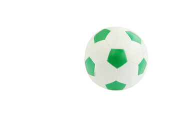 green and white football isolated on white