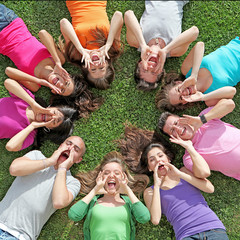 group of teens at summer camp