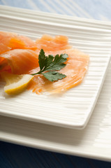 Poster - smoked salmon on dish