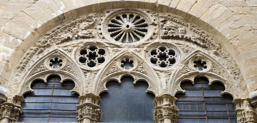 Florence - gothic window from facade of Orsanmichele